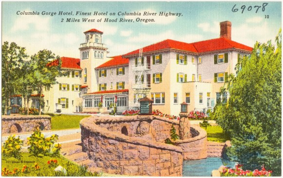 Old postcard Columbia River Gorge Hotel